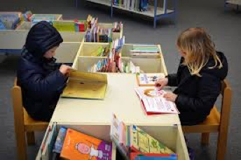 Kids in library