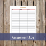 Assignment Log Student Planner - peach
