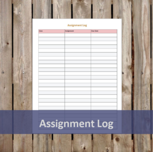 Assignment Log Student Planner - peach