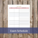 Exam Schedule Student Planner - peach
