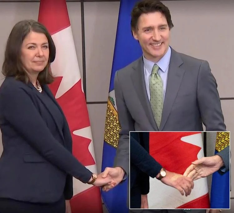 Trudeau handshake